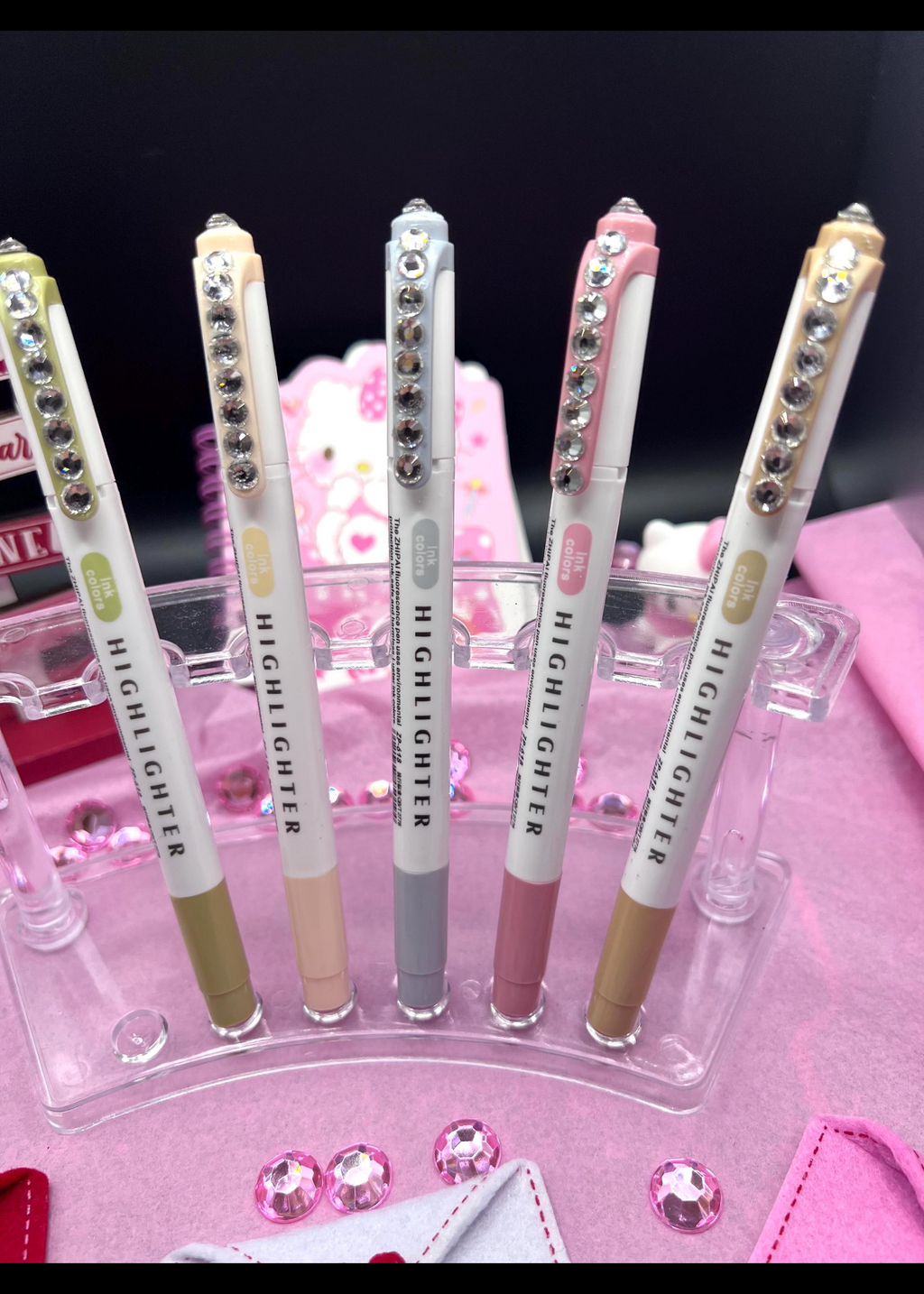 Blinged highlighter double sided 5 piece set