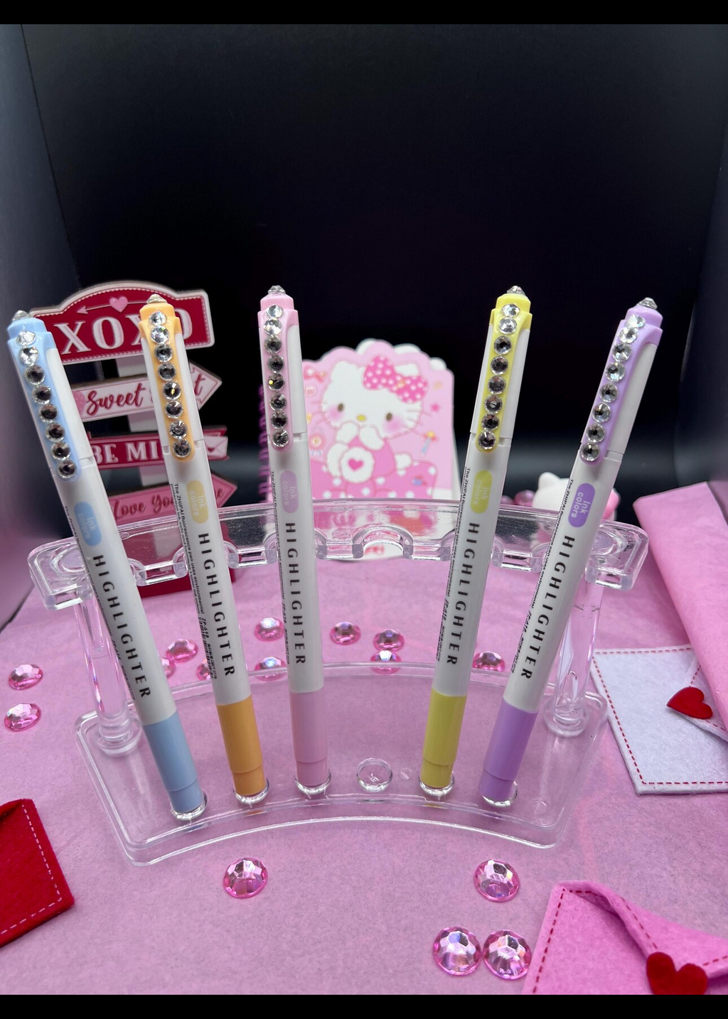 Blinged highlighter double sided 5 piece set