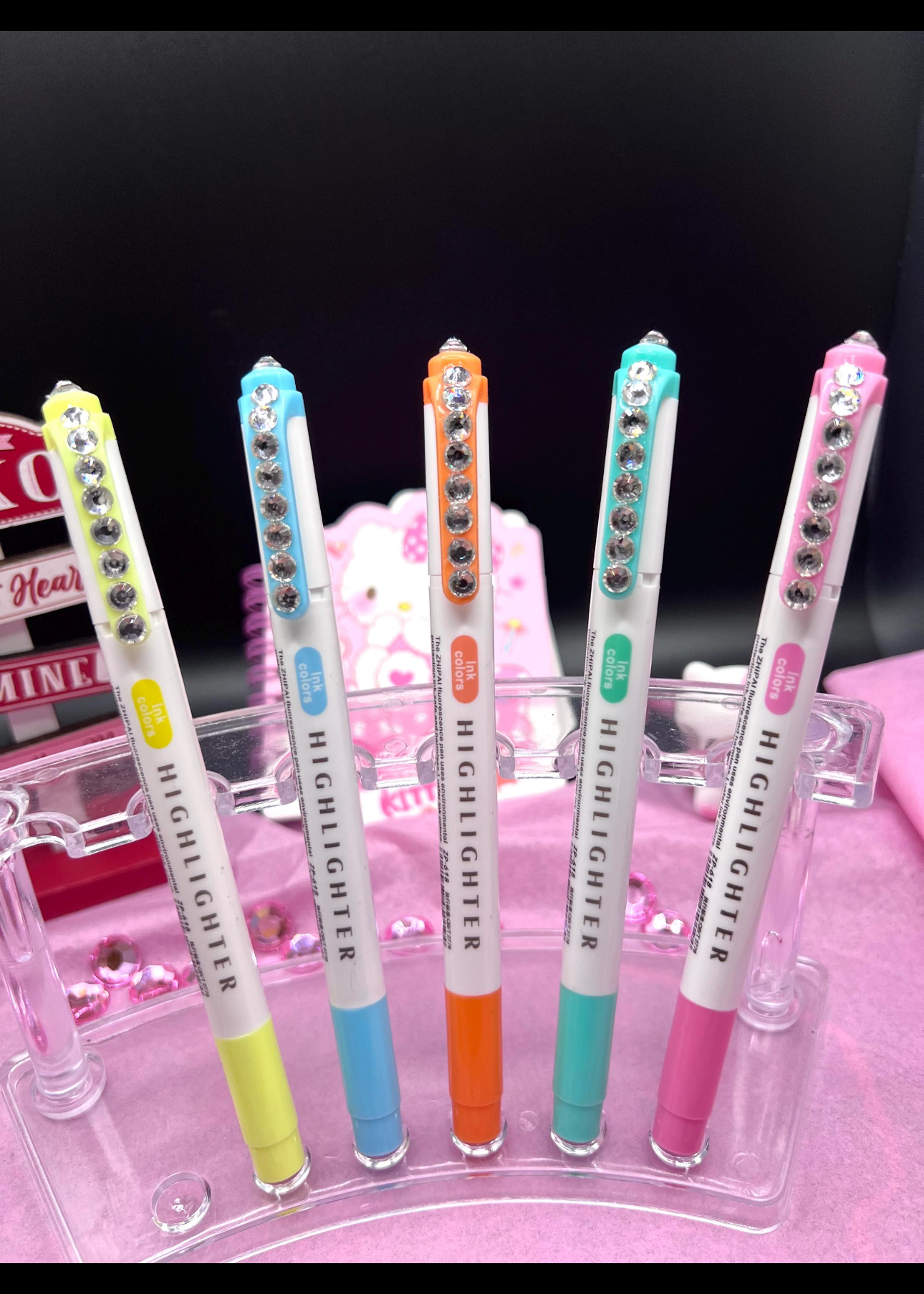 Blinged highlighter double sided 5 piece set