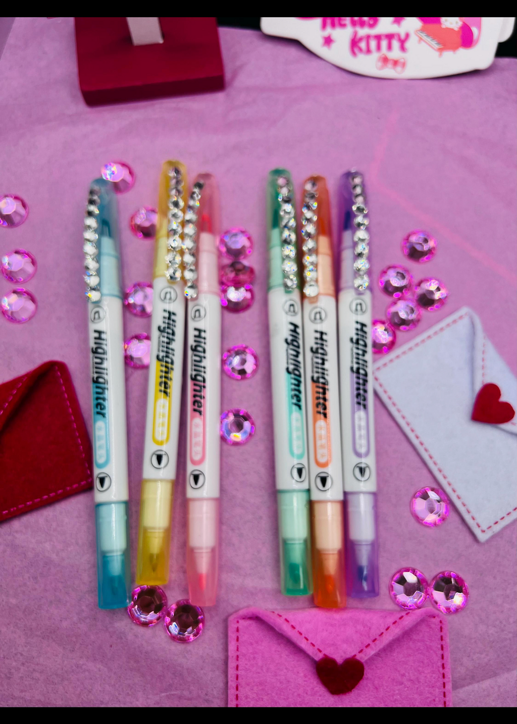 Blinged highlighter double sided 6 piece set