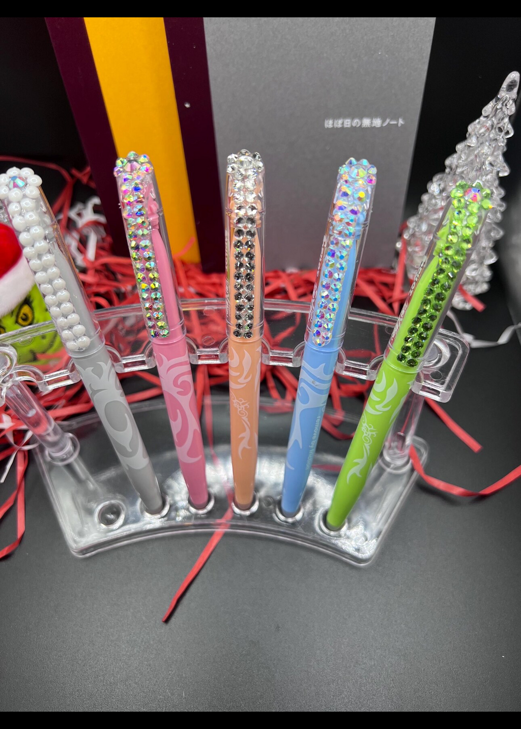 Blinged pilot highlighters friction set of 5 erasable