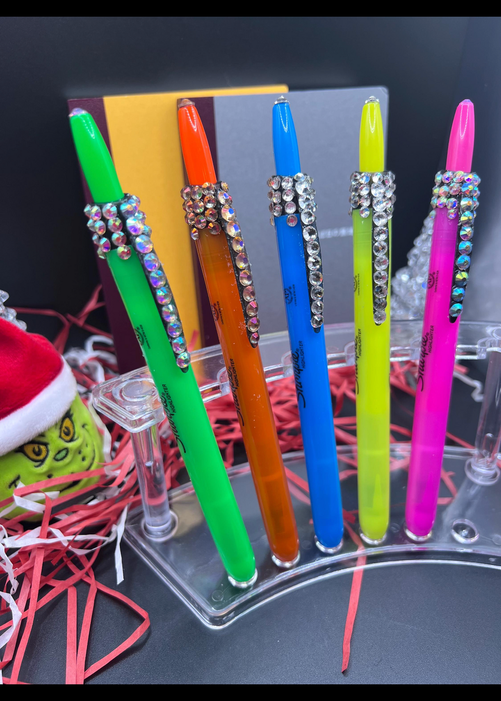 Blinged click sharpie highlighters set of 5