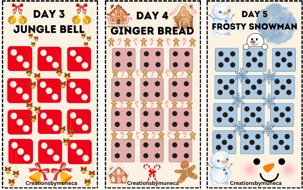 12 Day of Christmas savings Box -Physical and laminated