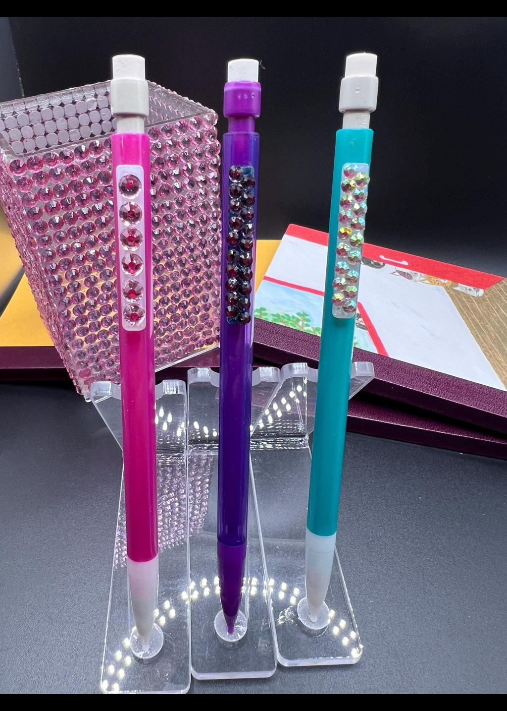 Blinged machinal pencils set of 3