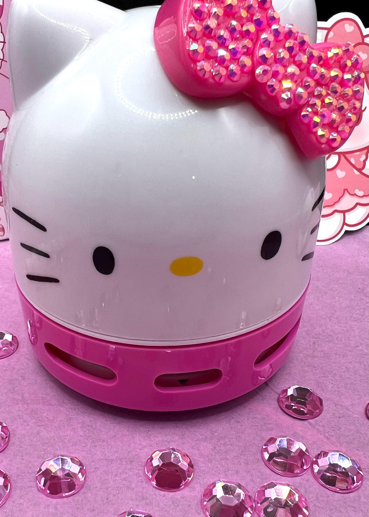 Blinged hello kitty desk vacuum