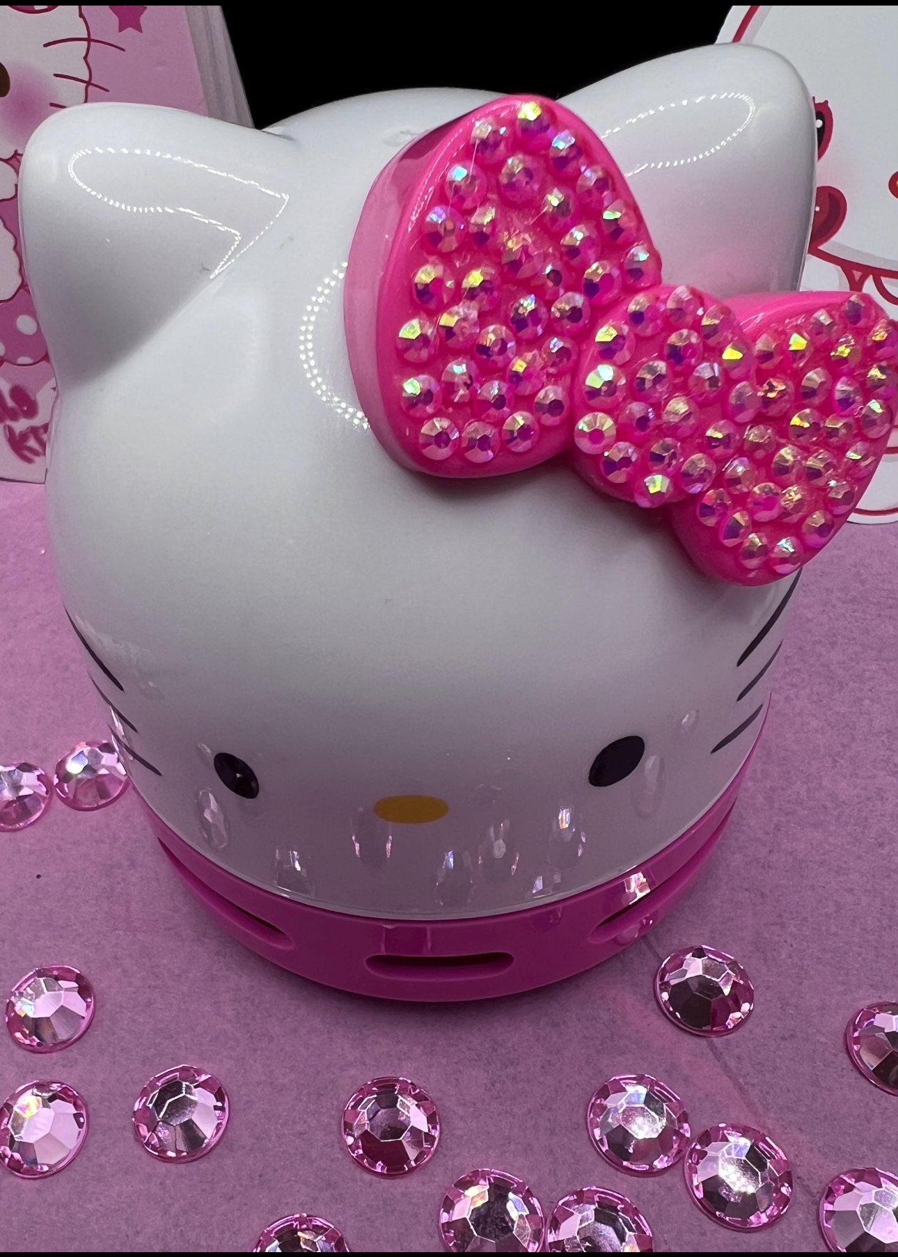 Blinged hello kitty desk vacuum