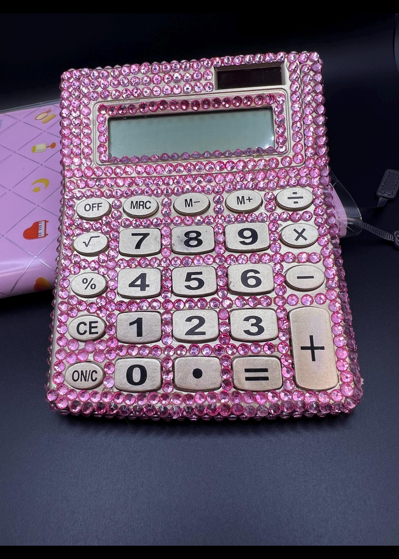 Blinged pink calculator