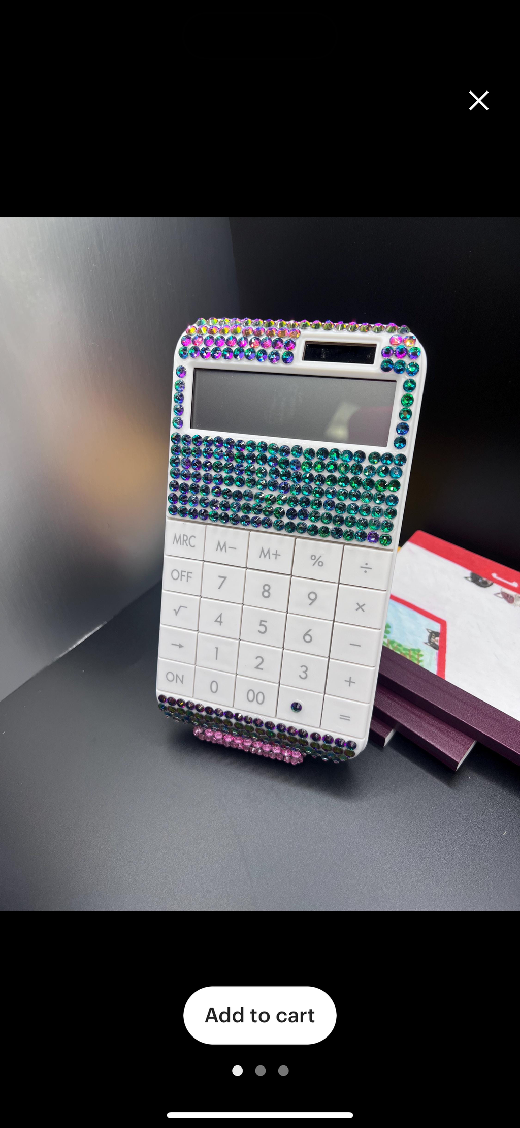 Blinged large calculator