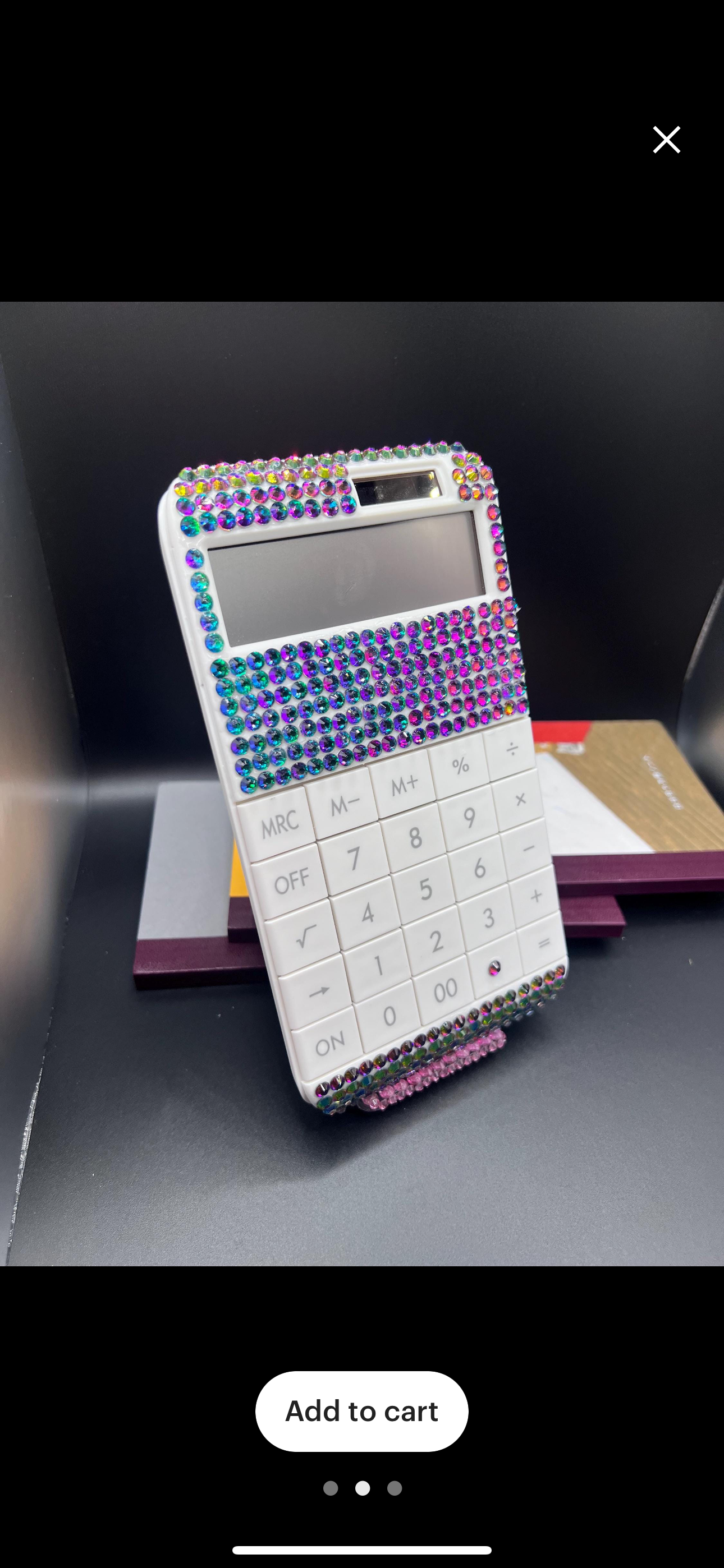 Blinged large calculator