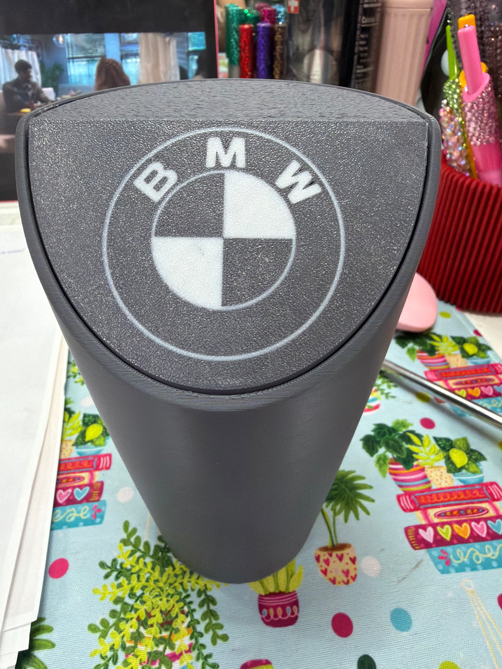 Cup holder Trash can with logo