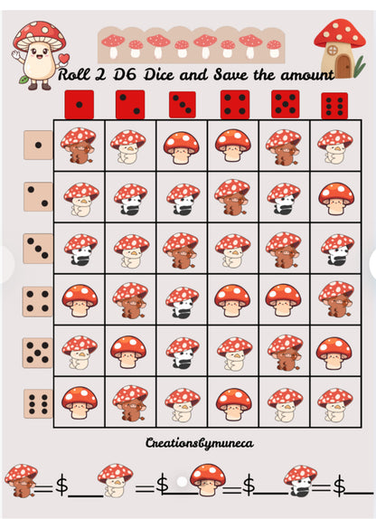 Letter Size Double Sided Roll 2 Dices Challenges (multiple Challenges)