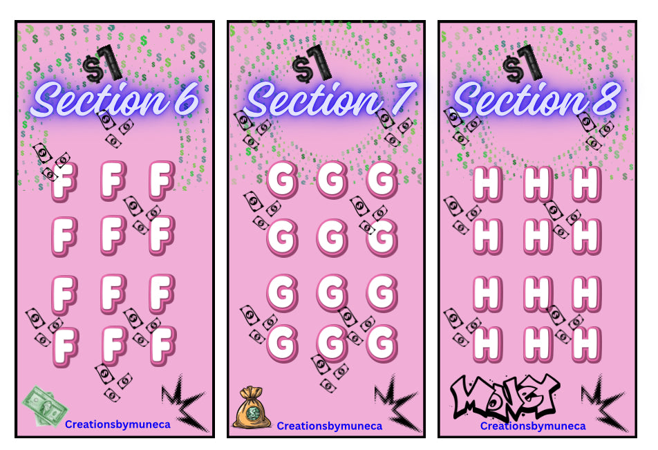 $1 Letter Challenge A to L Savings -Physical