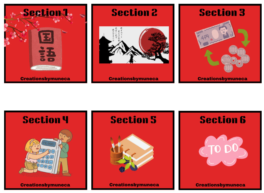 A6 Hobonichi Planner Box 8 challenge with holographic and laminated with 18 cards -Physical