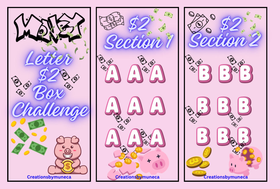 $2 Letter Challenge A to H-Physical