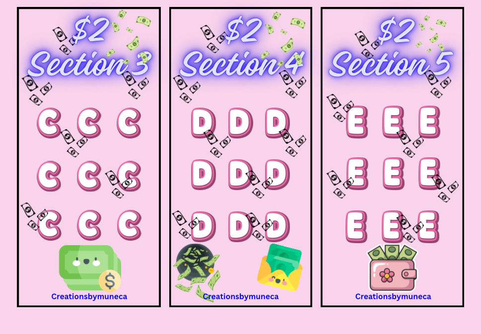 $2 Letter Challenge A to H-Physical