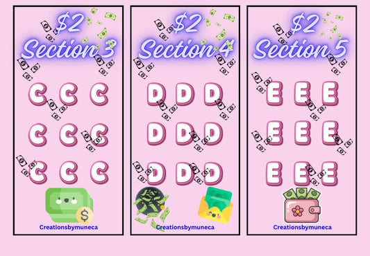 $2 Letter Challenge A to H-Physical