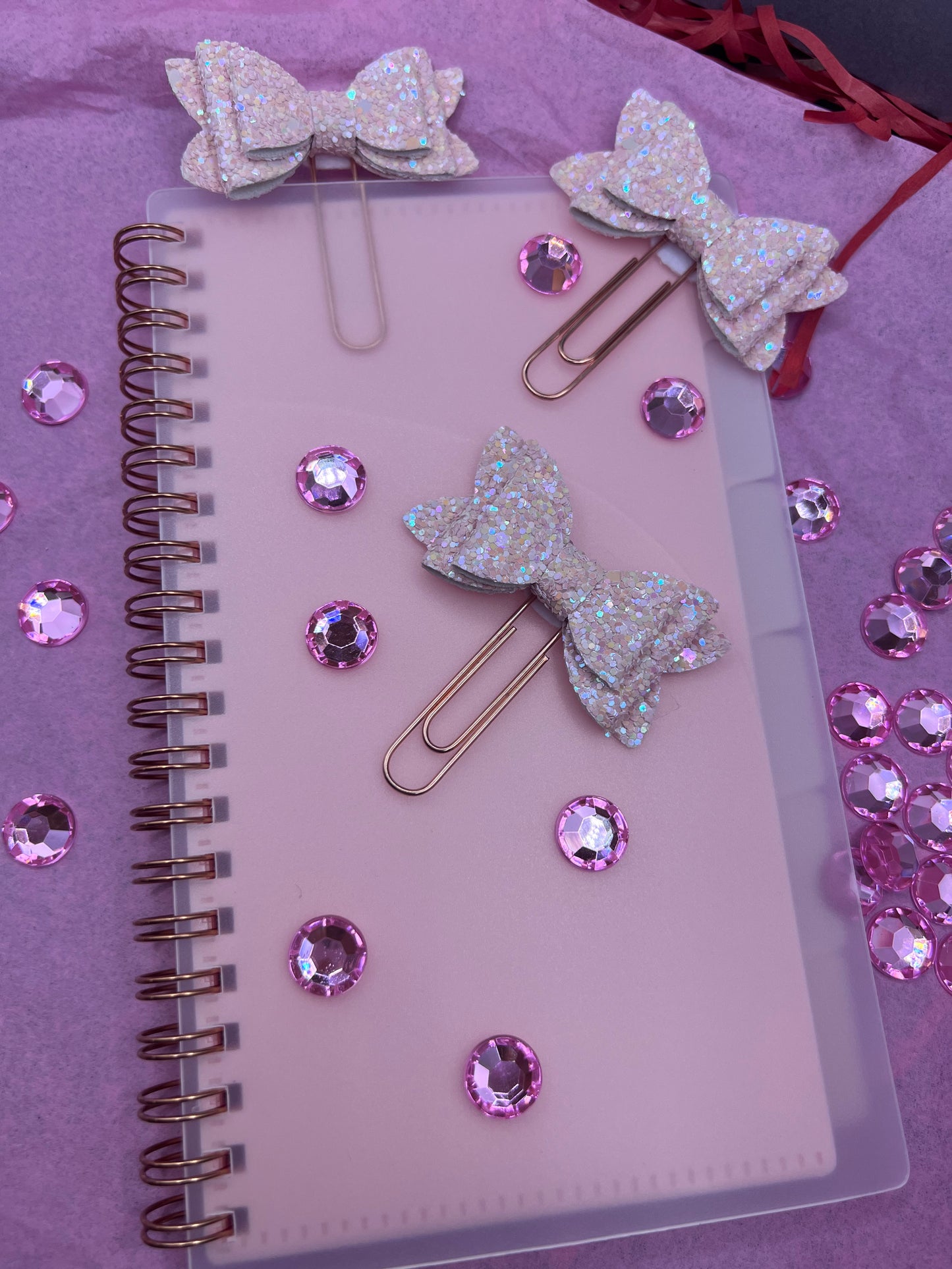 Pink Bow Paperclip
