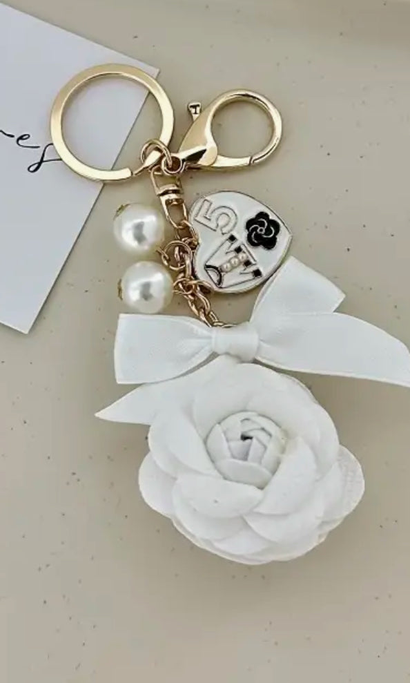 Keychain Bows and Flowers in Different Colors