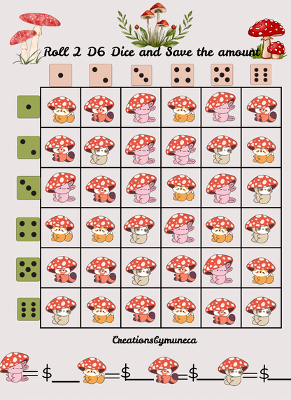 Letter Size Double Sided Roll 2 Dices Challenges (multiple Challenges)