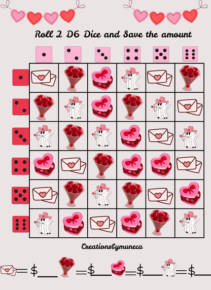 Letter Size Double Sided Roll 2 Dices Challenges (multiple Challenges)